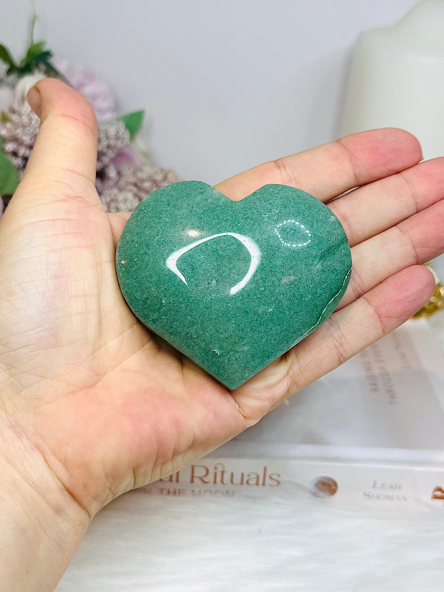Amazonite Puffy Heart 7cm