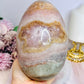 Collectors Piece ~ HUGE Pink Amethyst Carved Egg 16cm 2.08KG On Stand