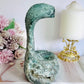 Moss Agate Large Carved Snake | Cobra 16cm