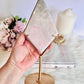 Large Tall 27cm Pink Opal Diamond On Gold Stand 664grams ~ Simply Stunning Piece