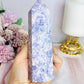 Large Chunky Tiffany Stone Tower 14.5cm
