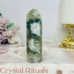 Moss Agate Tower 9cm