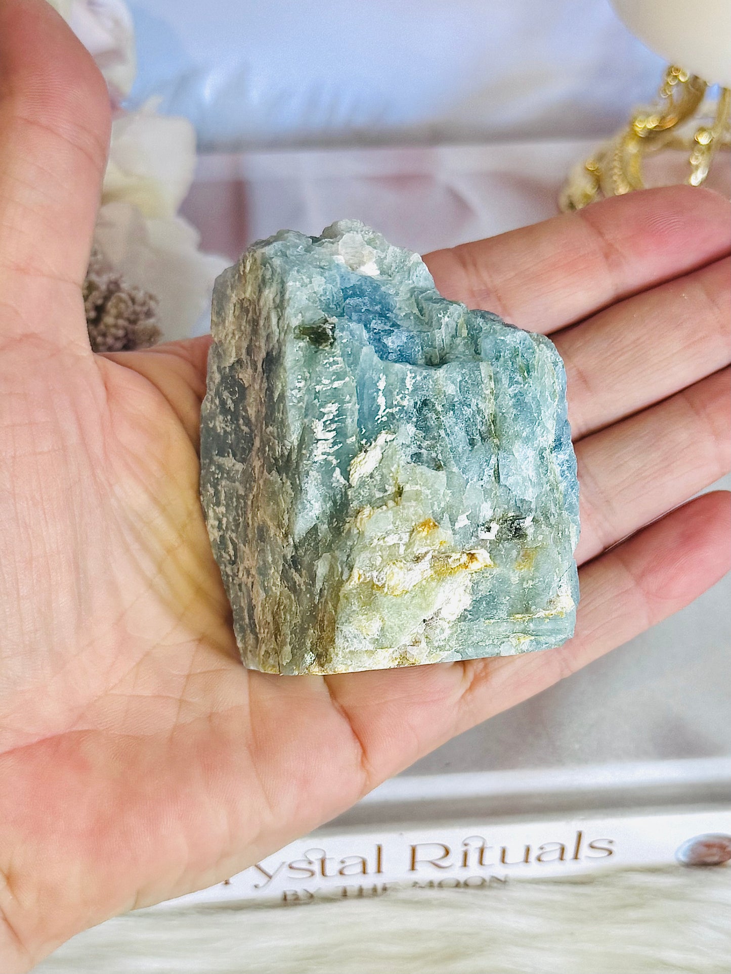 Natural Blue Chunky Aquamarine Rough Specimen 6.5cm