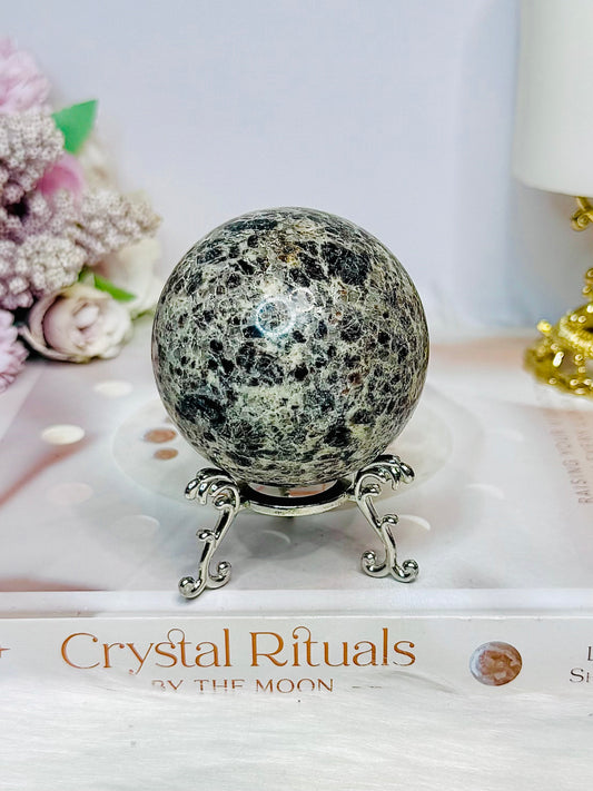 Agate Sphere On Stand 308g
