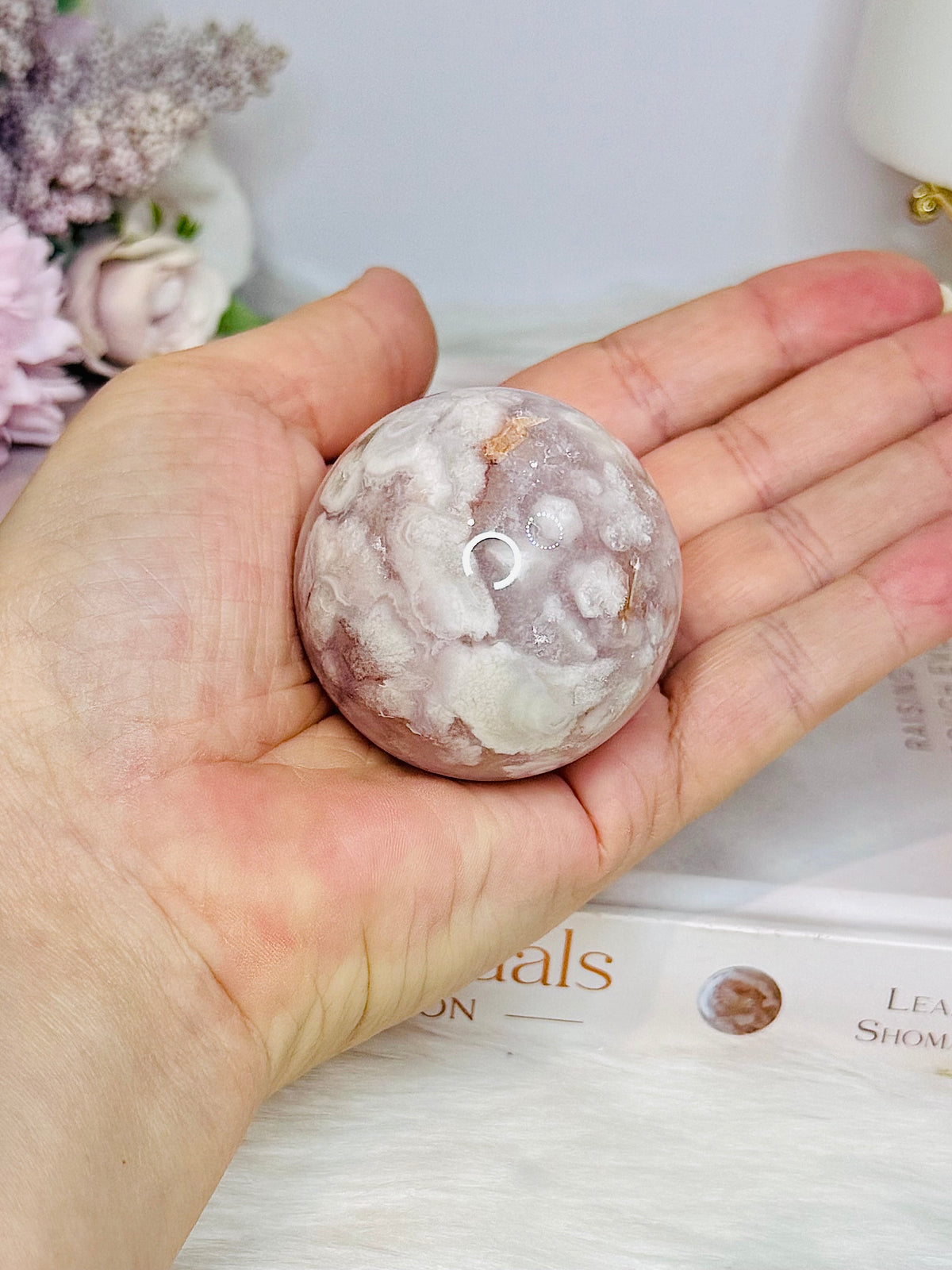 Pink Amethyst Druzy Sphere On Stand 161g