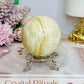 Striped Calcite Sphere on Stand 365g