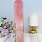 Large High Grade Rose Quartz Tower 25cm 1.08KG