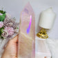 Large Angel Aura Rose Quartz Tower 18.5cm 808g