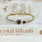 Amethyst Brass Bangle