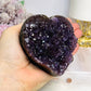Large High Grade Amethyst Cluster Heart on Stand 414g