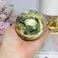 Large Serpentine Sphere on Stand 406g