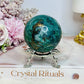 Natural Emerald with Pyrite Sphere on Stand 253g
