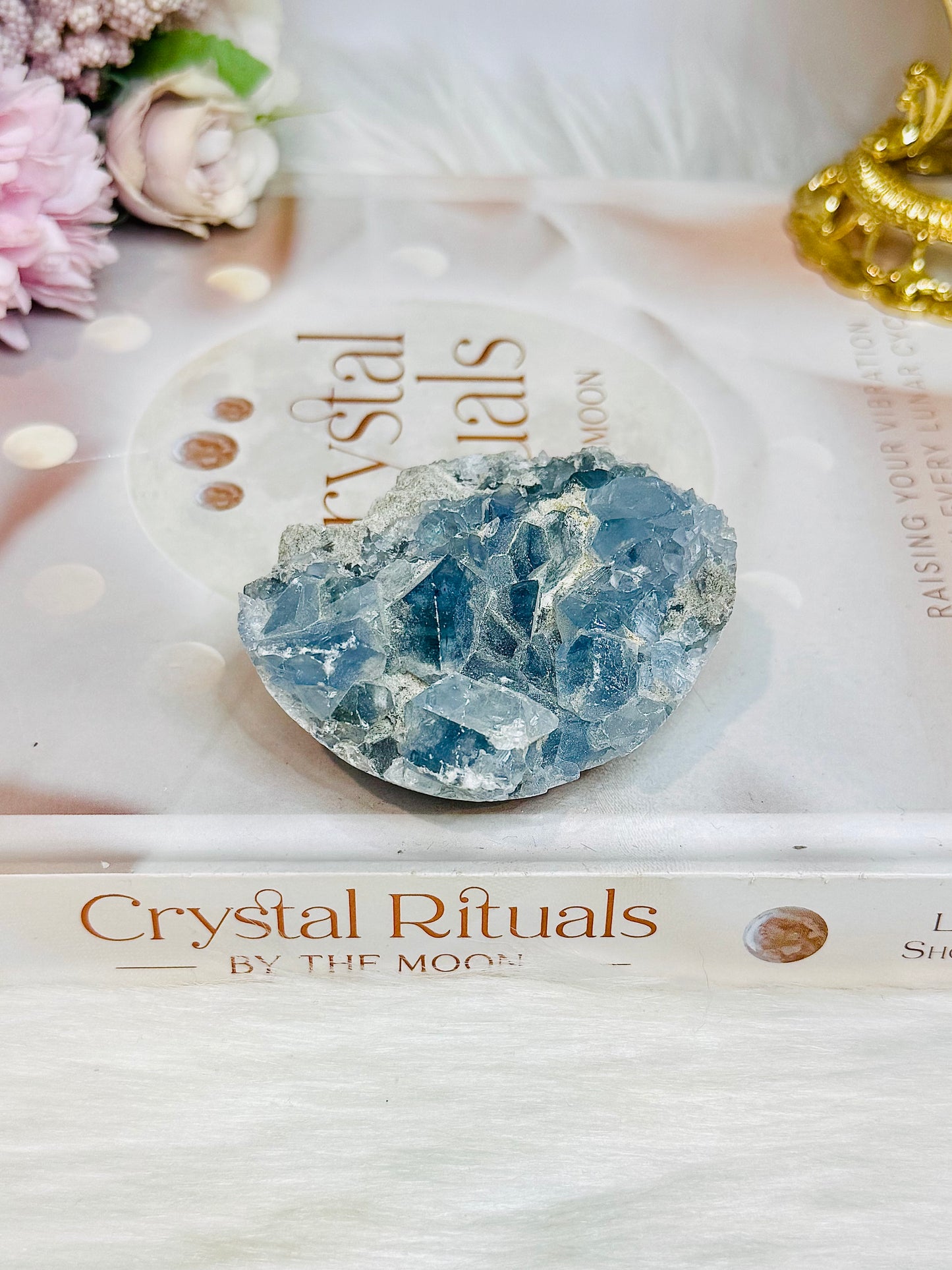 Blue Celestite Natural Cluster 194g