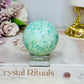 A Rare Stone ~ Genuine Inca Turquoise Sphere 5cm On Stand