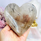 Large Chunky Black Tourmaline In Quartz Carved Heart Bowl 395g
