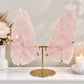 ✨ SALE ✨ Absolutely Huge Stunning 45cm Inc Stand Rose Quartz Wings From Brazil ~ Incredible Piece Of Magic