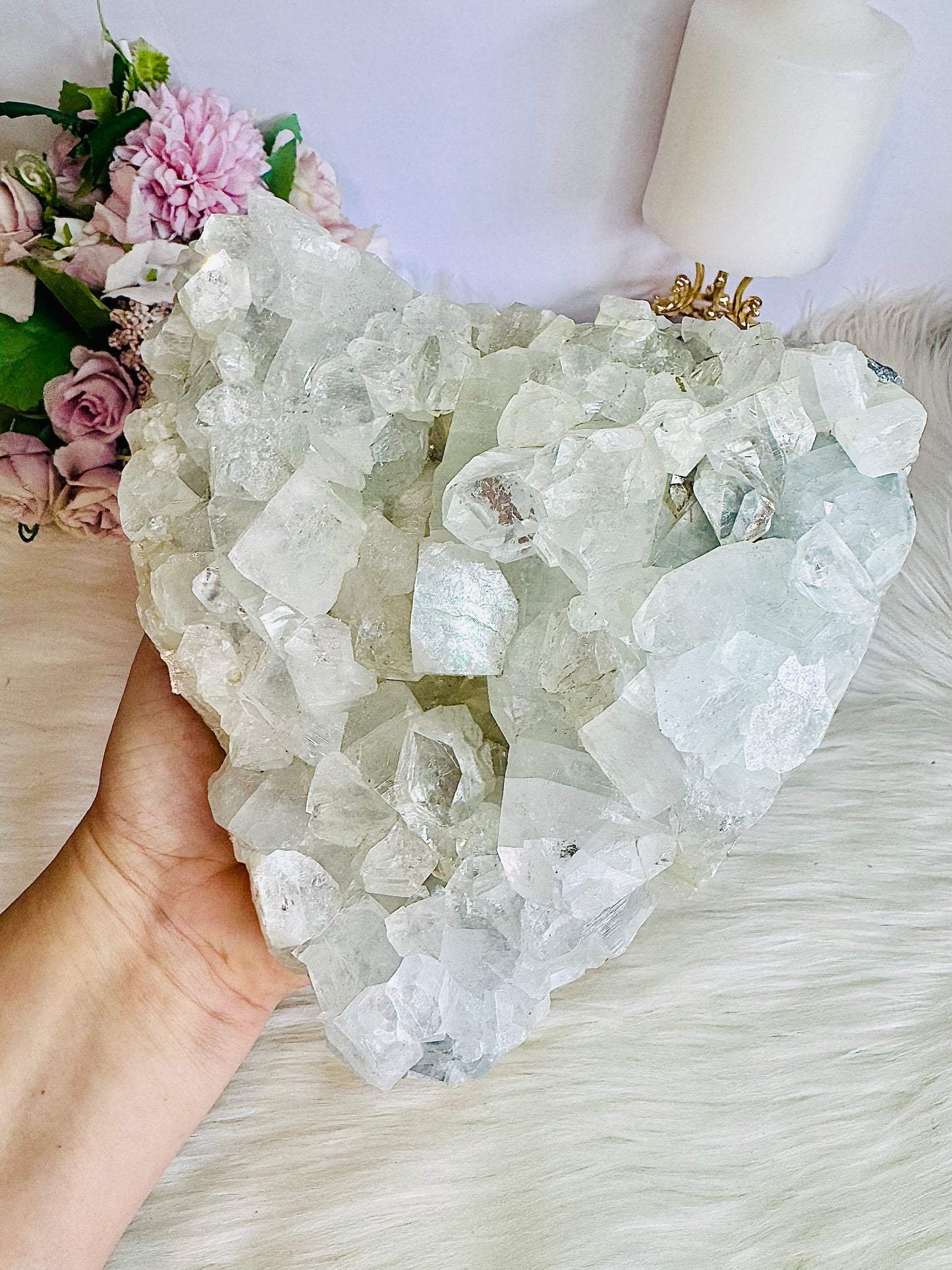 ⚜️ SALE ⚜️ Collectors Piece ~ High Grade Huge Natural White Apophyllite Cluster 1.79KG