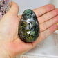 Moss Agate Druzy Egg On Stand 6.5cm