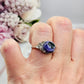 Beautiful Charoite Adjustable Ring In Gift Bag