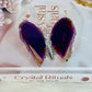 Beautiful Purple Agate Silver Butterfly