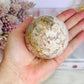 Absolutely Stunning Pink Amethyst X Flower Agate Druzy Sphere on Stand 362grams