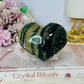 Ocean Jasper Puffy Heart on Stand 283g