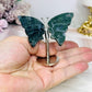 Moss Agate Bouncing Butterfly 7cm
