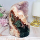 High Grade Pink Amethyst Druzy Freeform with Jasper Inclusions 14.5cm 1.8KG