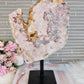 Statement Piece ~ Large High Grade Druzy Pink Amethyst Slab on Swivel Stand 1.88KG 30cm