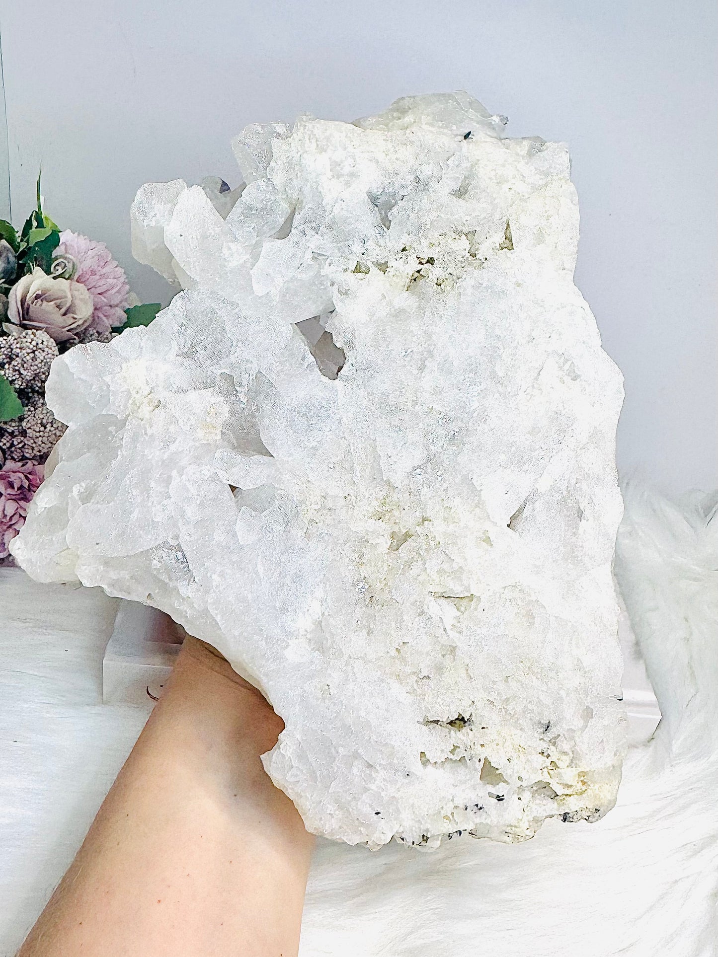 Huge Clear Quartz Natural Specimen Cluster on Stand 2.6KG 21cm