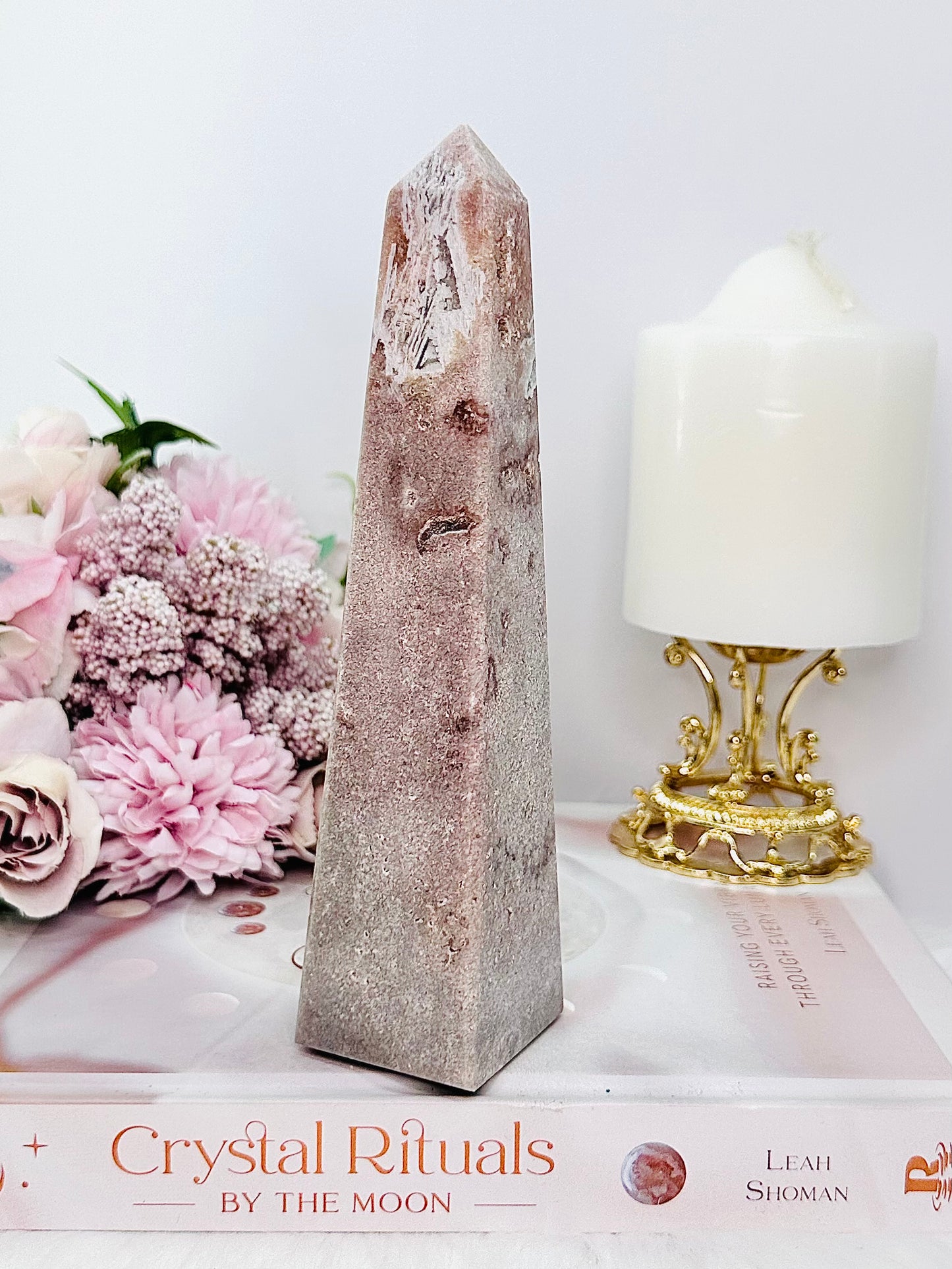 Stunning 18cm Tall Pink Amethyst Obelisk | Tower From Brazil