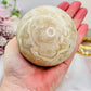 Large 646gram Chocolate Calcite Sphere On Stand