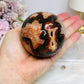 Large Red Moss Agate Druzy Sphere on Stand 452g