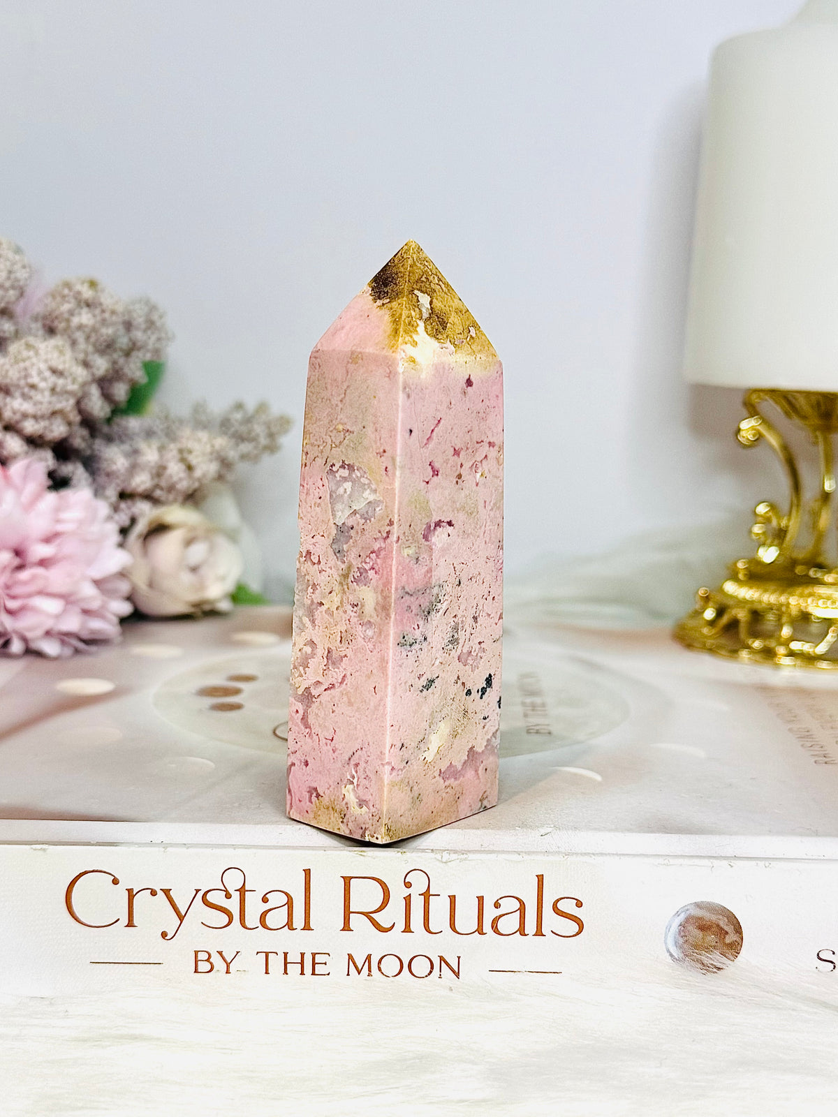 Pink Peruvian Rhodonite Tower 9cm
