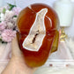 Huge Carnelian Carved Druzy Skull 2.15KG
