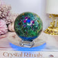 Ruby In Fuchsite Sphere UV Reactive On Stand 362g
