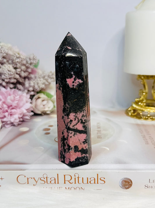 Chunky Large Pink Rhodonite Tower 11.5cm