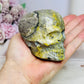 Bumblebee Jasper Carved Skull 8cm 442g