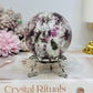 Large Pink Tourmaline Sphere on Stand 400g