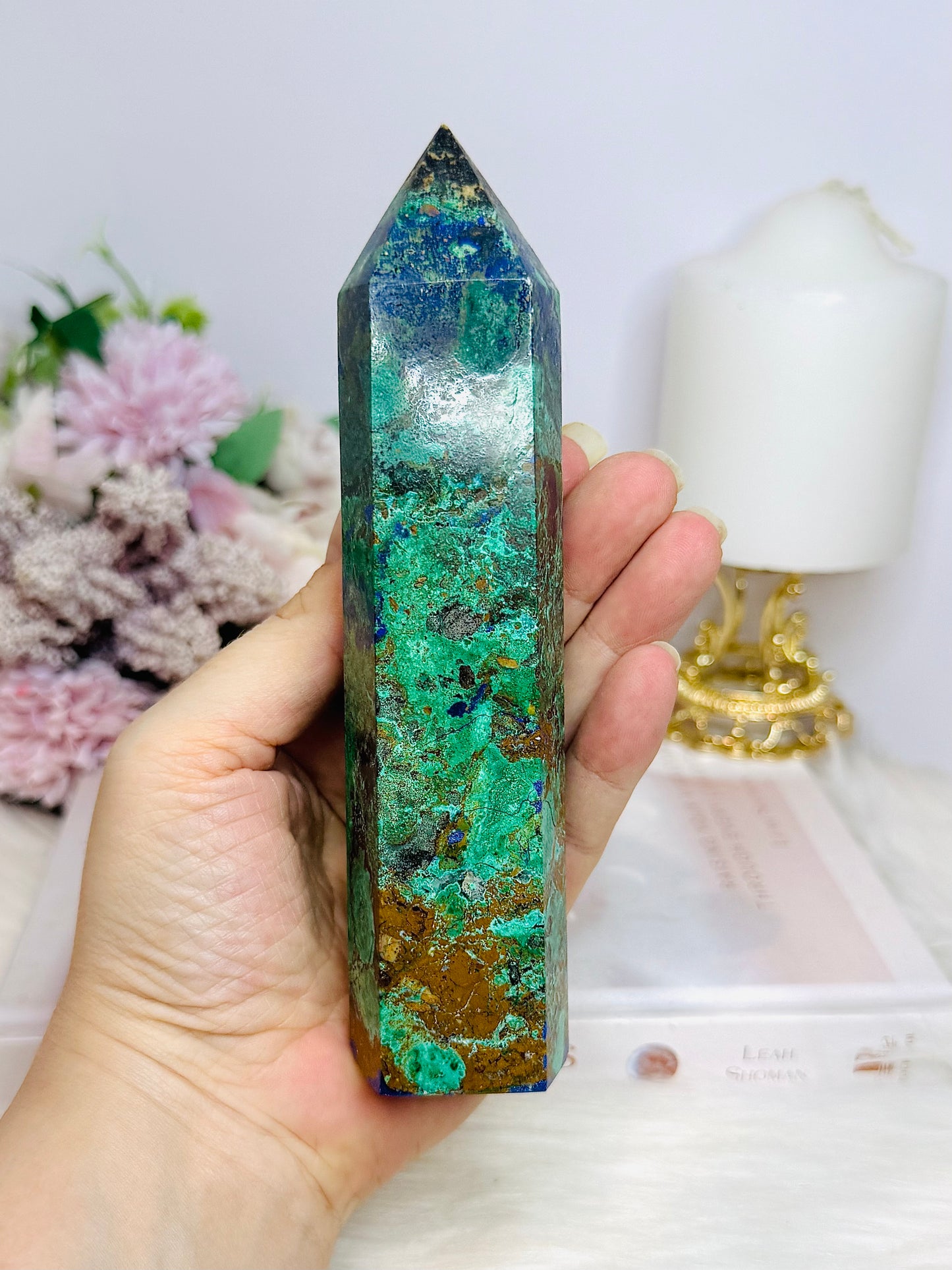 High Grade Azurite | Malachite Tower 16cm