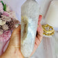Large Druzy Agate Double Terminated Point On Stand 21cm (inc stand)