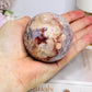 High Grade Pink Amethyst Sugar Druzy Sphere on Stand 281g