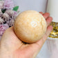 Large Peach Moonstone Sphere on Stand 456g