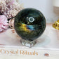 Large Labradorite Sphere with Purple Flash 428g