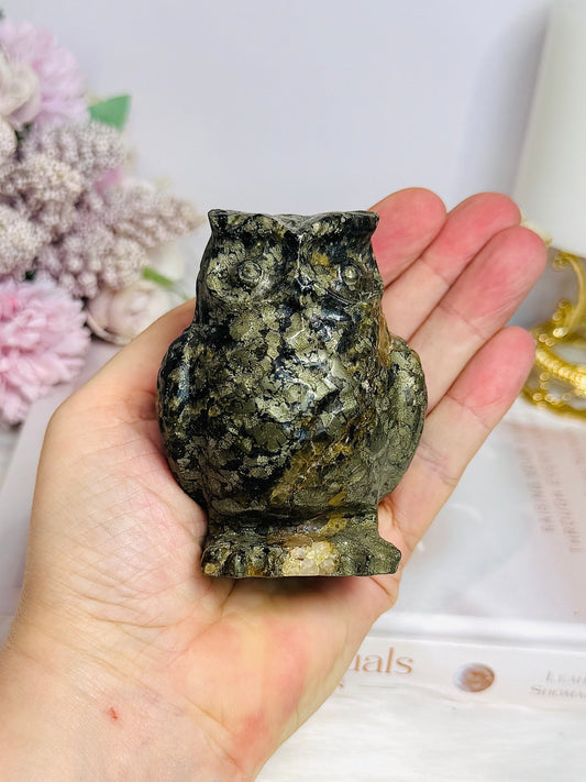 Large Pyrite Owl 8cm 461g