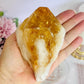 Incredible Large Citrine Freeform Full Of Rainbows On Custom Stand (Heat Treated)