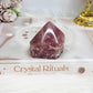 Strawberry Quartz Polished Top Freeform (natural fracture line in top)