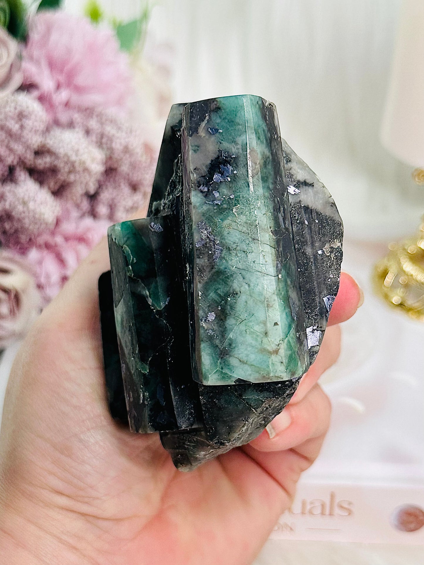 Balance & Wisdom ~ Perfect Raw Natural Emerald Specimen From Colombia