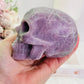 Large Purple Lepidolite Carved Skull 10cm 681grams