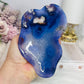 High Grade Blue Flower Agate Bowl 13cm 265g